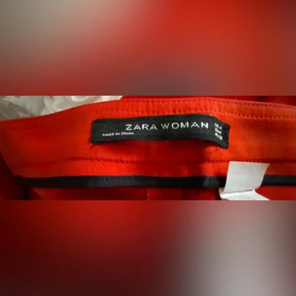 Zara Womens Stylish Red Women's Pants M - Picture 3 of 3